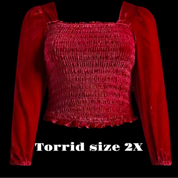 torrid Tops - Torrid Red Velvet Top Size 2X NWT